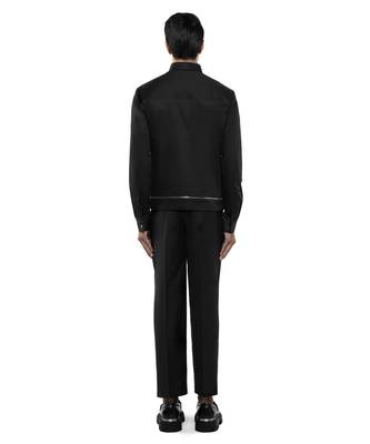 Black plain cotton shirt 4