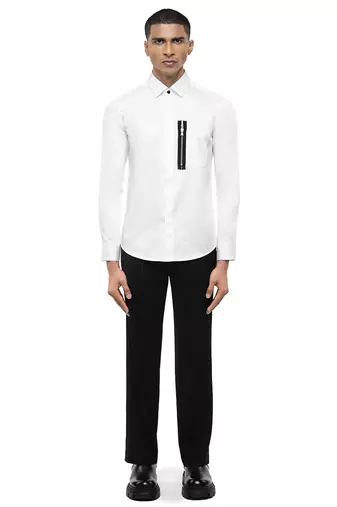 White plain cotton shirt