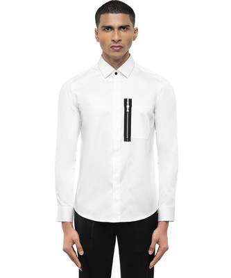 White plain cotton shirt 1