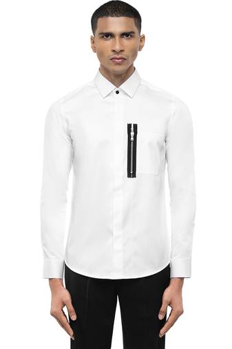 White plain cotton shirt