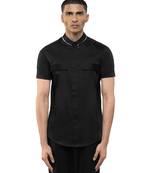 Black plain cotton shirt