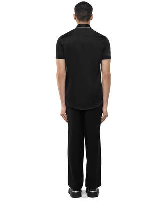 Black plain cotton shirt 4