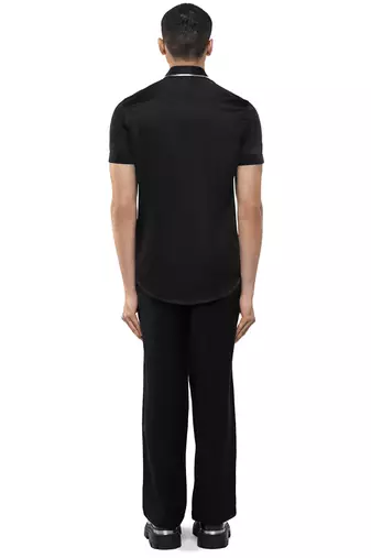 Black plain cotton shirt