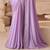 Lavendor chiffon silk with embroidery & banglori silk unstitched blouse – designer saree for festive wear