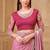 Onion satin georgette pattern saree with tussar silk blouse