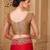 Blooming red satin silk saree with brocade blouse