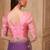 Soft sparkle georgette saree with satin silk blouse
