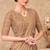 Gold shimmer satin georgette saree with jacket blouse