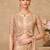Gold shimmer satin georgette saree with jacket blouse