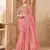 Gold pink tissue georgette saree with brocade blouse