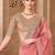 Gold pink tissue georgette saree with brocade blouse