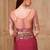Soft sparkle georgette saree with brocade blouse