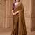 Twinkle satin georgette saree with tussar silk blouse
