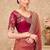 Gold sparkle georgette silk saree with satin silk blouse