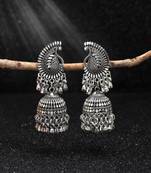 Silver color oxidised earrings