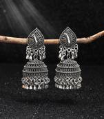 Silver color oxidised earrings