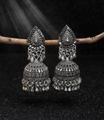 Silver color oxidised earrings