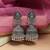 Silver color oxidised earrings
