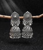 Silver color oxidised earrings