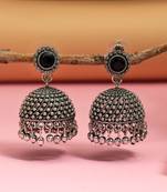 Black color oxidised earrings