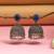 Blue color oxidised earrings