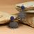 Blue color oxidised earrings