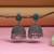 Green color oxidised earrings