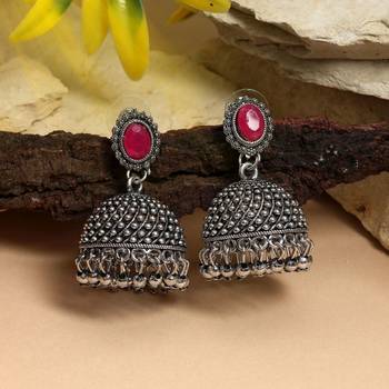 Rani color oxidised earrings 2