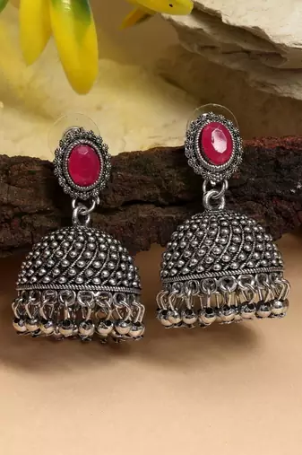 Rani color oxidised earrings