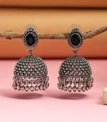 Black color oxidised earrings