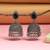 Black color oxidised earrings