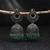 Green color oxidised earrings