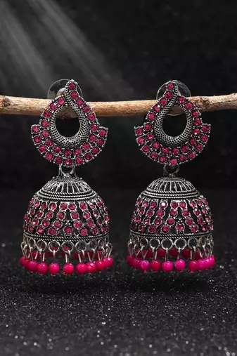 Rani color oxidised earrings