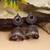 Maroon color oxidised earrings