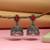 Red color oxidised earrings