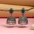 Green color oxidised earrings
