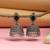 Black color oxidised earrings