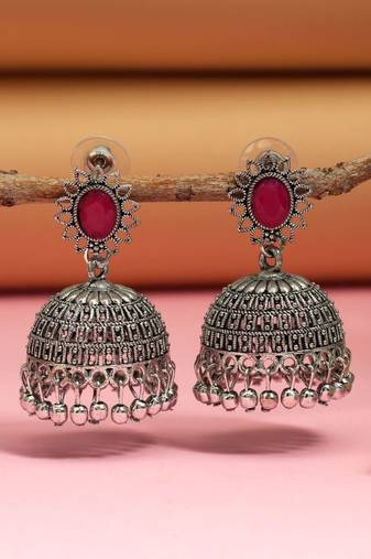 Rani color oxidised earrings