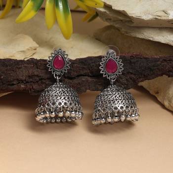 Rani color oxidised earrings 2