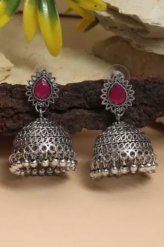 Rani color oxidised earrings
