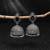 Black color oxidised earrings