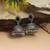 Black color oxidised earrings