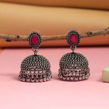 Rani color oxidised earrings 1