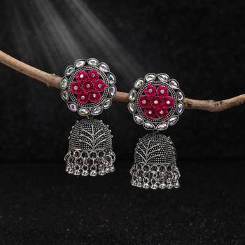 Rani color oxidised earrings 1