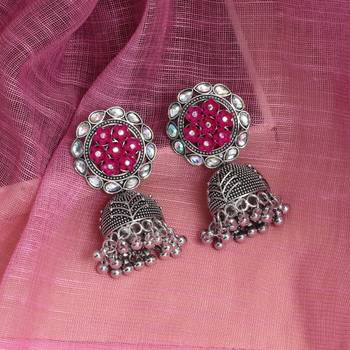 Rani color oxidised earrings 2