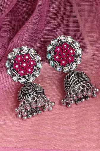 Rani color oxidised earrings