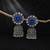 Blue color oxidised earrings