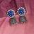 Blue color oxidised earrings