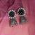 Black color oxidised earrings