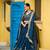 Teal Vichitra Silk With Rich Sequins Embroidery work Blouse and Dupatta